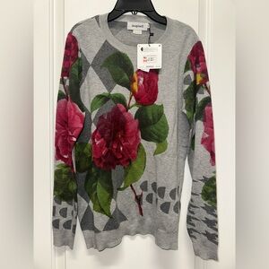 NWT Desigual flower sweater size M